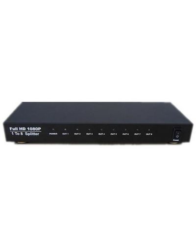 HDMI сплитер ESTILLO - HDSP0008M1, 1/8, 4K/60Hz, черен - 1