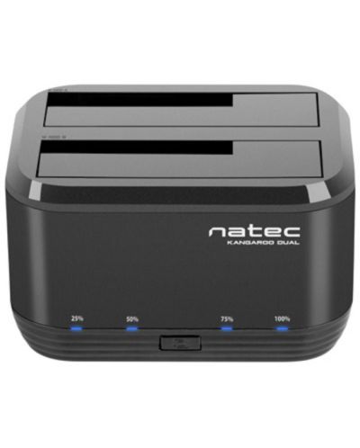 HDD/SSD докинг станция Natec - Kangaroo Dual, USB 3.0, черна - 2