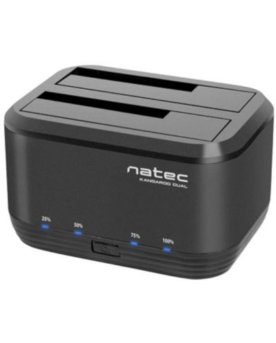 HDD/SSD докинг станция Natec - Kangaroo Dual, USB 3.0, черна - 3