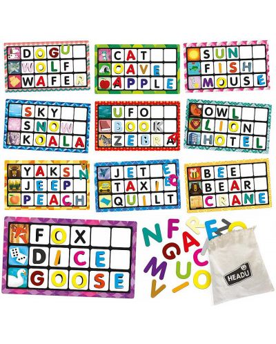 Образователна игра Headu Montessori - Докосни и отгатни буквата - 3