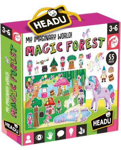 Игрален комплект Headu - Вълшебна гора, с плакат - 1