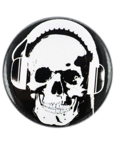 Значка Pyramid Humor: Adult - Headphone Skull - 1