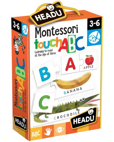 Образователна игра Headu Montessori - Докосни и разпознай буква - 1