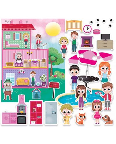 Игрален комплект Headu - Къщата на куклите, с плакат - 2