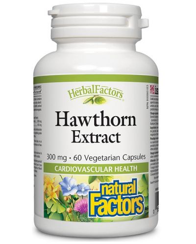 Herbal Factors Hawthorn Extract, 60 капсули, Natural Factors - 1