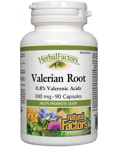 Herbal Factors Valerian Root, 300 mg, 90 капсули, Natural Factors - 1