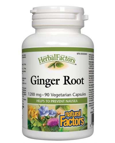 Herbal Factors Ginger Root, 90 капсули, Natural Factors - 1
