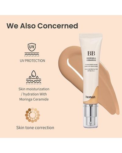 Heimish BB крем за лице Moringa Ceramide, 25N Medium, SPF30, 30 ml - 5