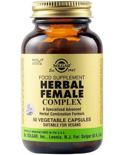 Herbal Female Complex, 50 растителни капсули, Solgar - 1