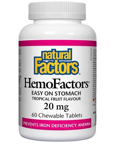 HemoFactors, 60 дъвчащи таблетки, Natural Factors - 1