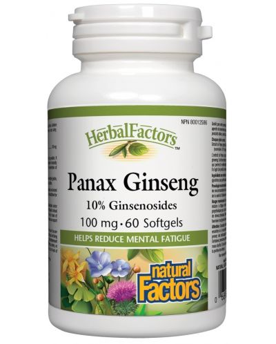 Herbal Factors Panax Ginseng, 100 mg, 60 капсули, Natural Factors - 1
