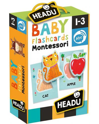 Образователни флаш карти Headu Montessori - Първи думички - 1