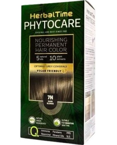 Herbal Time Phytocare Боя за коса, 7N Тъмнорус - 1