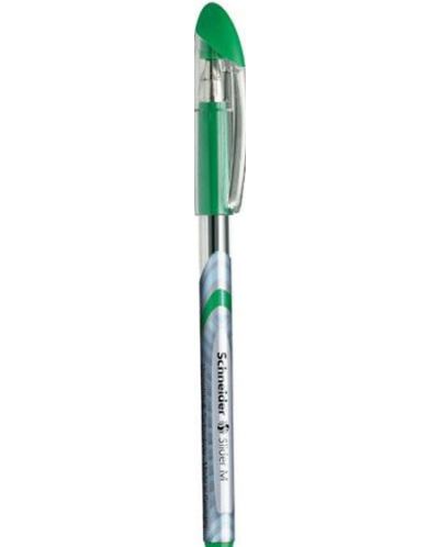 Химикалка Schneider - Slider Basic M, зелена - 1