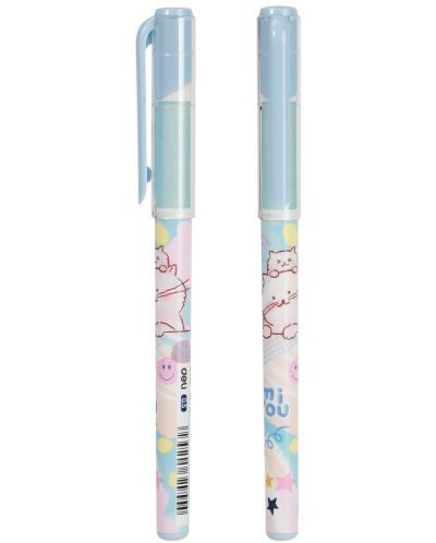 Химикалка с гелово мастило Deli MiYou - EG15-BL, 0.5 mm, синя - 2