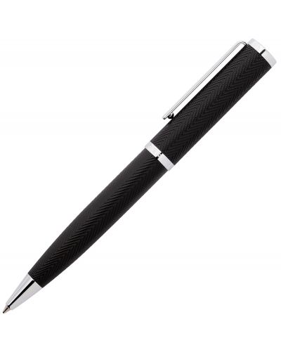  Химикалка Hugo Boss Herringbone - Черно и сребристо - 2