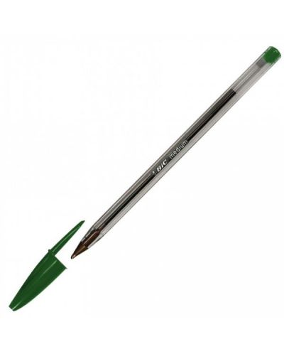 Химикалка BIC Cristal Original - Medium, 1.0 mm, зелена - 1