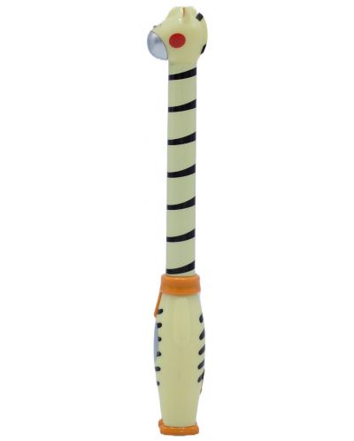 Химикалка с играчка - Жълта зебра - 1