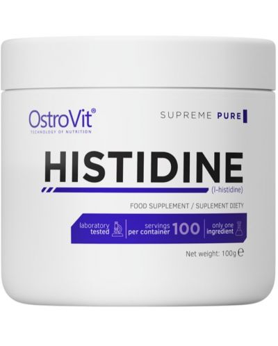 Histidine Powder, неовкусен, 100 g, OstroVit - 1