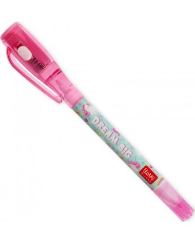 Химикалка с невидимо мастило Legami Unicorn - Розова - 1
