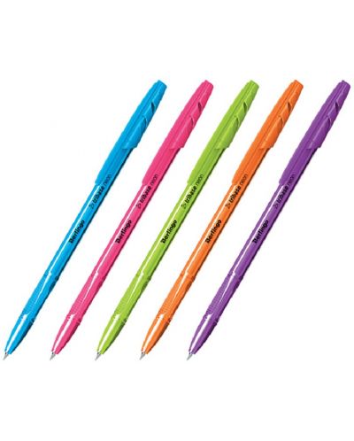 Химикалка Berlingo Tribase - Neon, 0.7 mm, асортимент - 1
