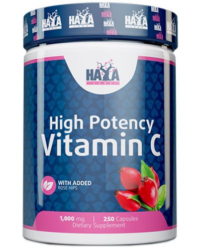 High Potency Vitamin C, 1000 mg, 250 капсули, Haya Labs - 1