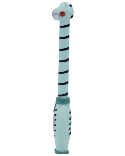 Химикалка с играчка - Зелена зебра - 2