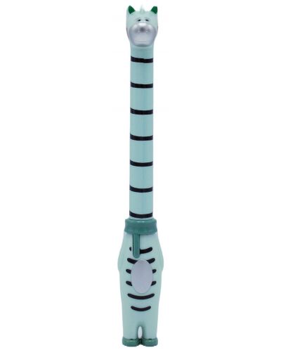 Химикалка с играчка - Зелена зебра - 1