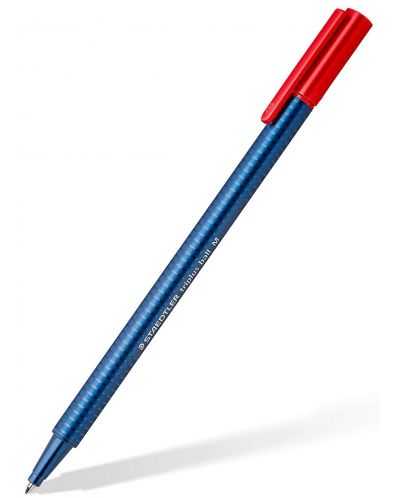 Химикалка Staedtler Triplus 437 - Червена, М - 1