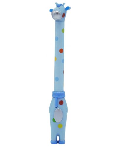 Химикалка с играчка - Тъмносин жираф - 1