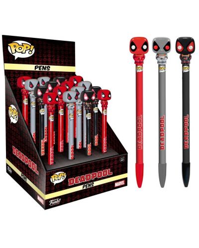 Химикалка Funko POP! Pen Toppers Marvel: Deadpool - Deadpool, асортимент - 1