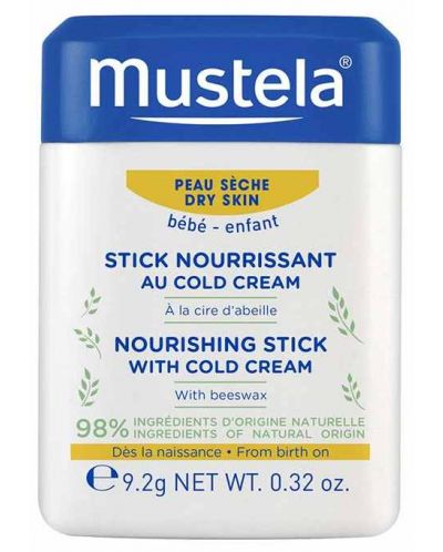 Хидра стик Mustela - С cold cream и пчелен восък, 9.2 g - 1