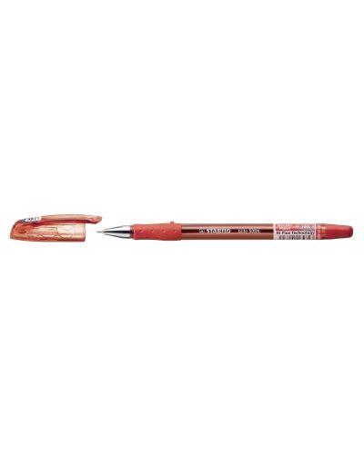 Химикалка с иглен писец Stabilo - Bille, Hi-Flux, червена - 2