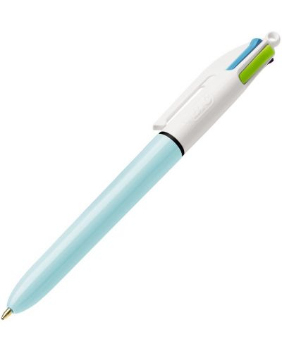 Химикалка BIC - автоматична, 4 цвята - 1