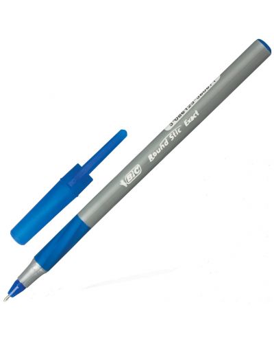 Химикалка BIC - Round Stic Exact, 0.7 mm, синя - 1