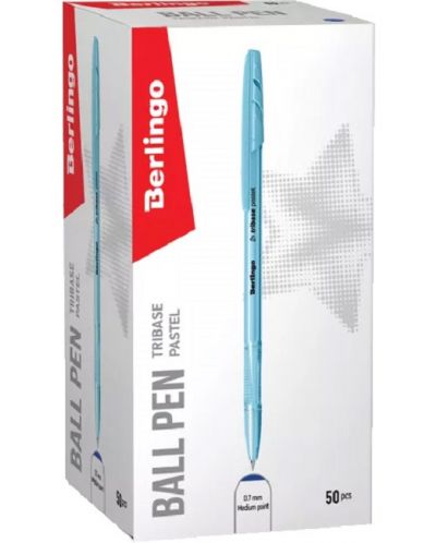 Химикалка Berlingo Tribase - Pastel, 0.7 mm, асортимент - 3