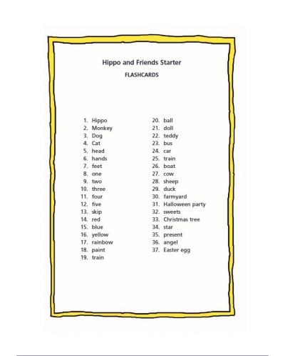 Hippo and Friends Starter: Английски език за деца - ниво Pre-A1 (Флаш-карти) - 2