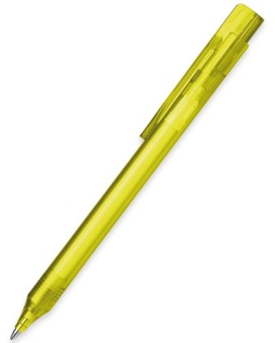 Автоматична химикалка Schneider Essential - М, жълта, прозрачен корпус - 1