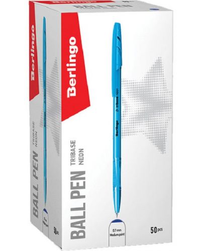 Химикалка Berlingo Tribase - Neon, 0.7 mm, асортимент - 2