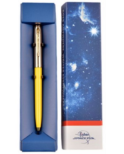 Химикалка Fisher Space Pen Cap-O-Matic - 775 Brass, жълта - 2