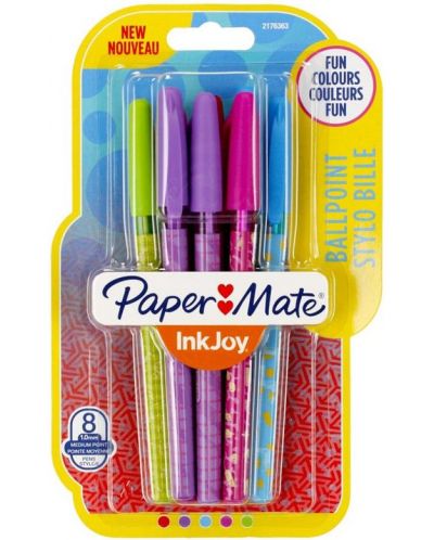 Химикалки Paper Mate Ink Joy - Vintage, 1.0 mm, 8 цвята - 1