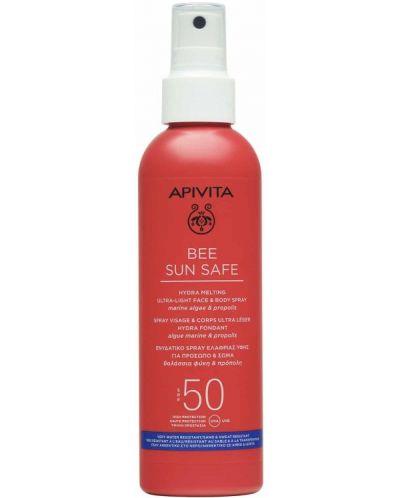 Apivita Bee Sun Safe Хидратиращ спрей за лице и тяло, SPF50, 200 ml - 1