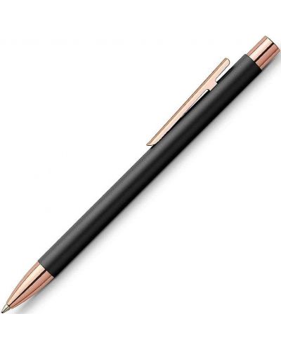 Химикалка Faber-Castell Neo Slim - Черно със златно-розово - 1