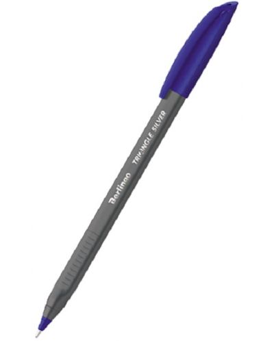 Химикалка Berlingo - Silver, 1 mm, синьо мастило - 1