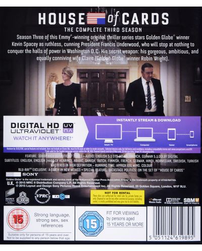 House of Cards: Season 3 (Blu-Ray) - 2