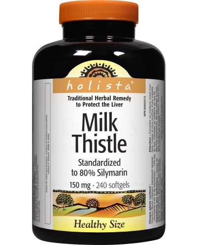 Holista Milk Thistle, 150 mg, 240 капсули, Natural Factors - 1