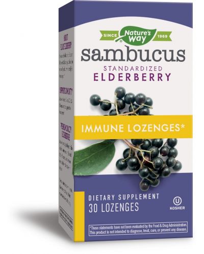 Sambucus Immune Lozenges, 210 mg, 30 таблетки, Nature's Way - 1