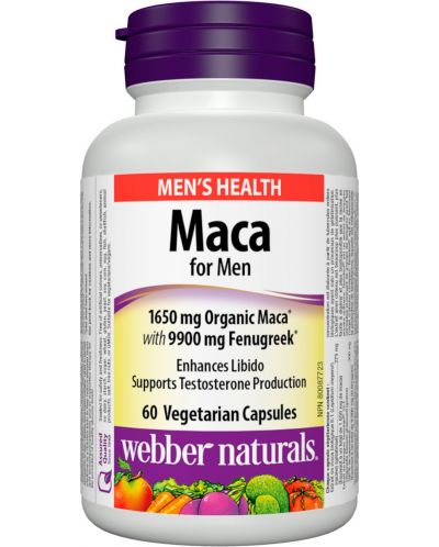 Maca for Men, 60 капсули, Webber Naturals - 1