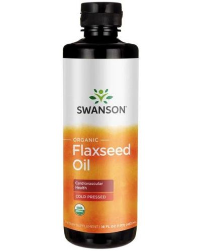 Organic Flaxseed Oil, 473 ml, Swanson - 1