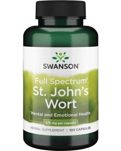 Full Spectrum St. John's Wort, 375 mg, 120 капсули, Swanson - 1